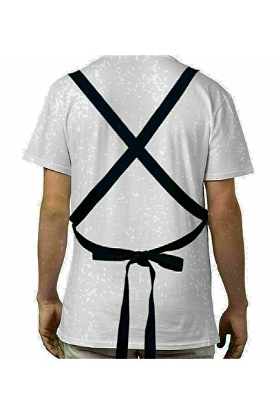 Bk Gift Kişiye Özel Isimli Bar Tasarımlı Profesyonel Siyah Mutfak Önlüğü, Aşçı Önlüğü, Şef Önlüğü, A