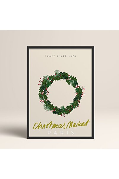 HOMEPACK Crna slika u drvenom okviru, uokviren poster, umetnički moderni zidn...