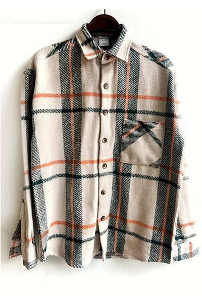 lovebox Men's Plaid Patterned Pocket Detailed Long Sleeve Lumberjack Shirt 1585