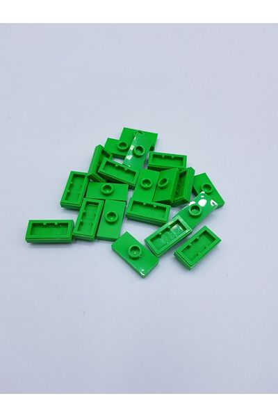 LEGO Original Accessory Plate Modified 1 X 2 Jumper Light Green Flat Tile Brick 4 Pieces Will Be Sent
