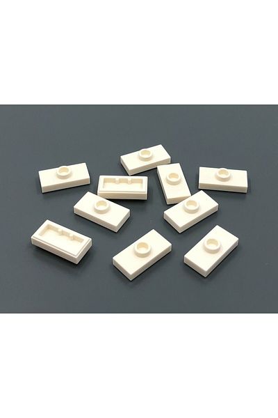 LEGO Original Moc Accessory Plate Modified 1 X 2 Jumper White Flat Tile Brick 10 Pieces Will Be Sent