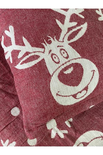 Lucy and Home Deer Printed Baby, Child Pique (110x170) + 1 Piece Throw Pillow Cover (40x40)