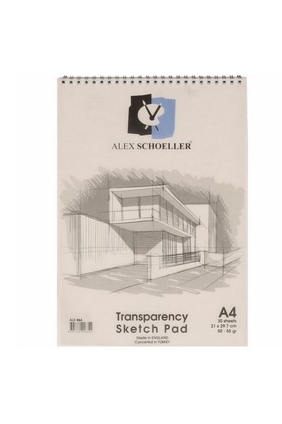 Alex Schoeller 30 Sheets A4 Sketch Spiral Notebook - 50/55 Gr