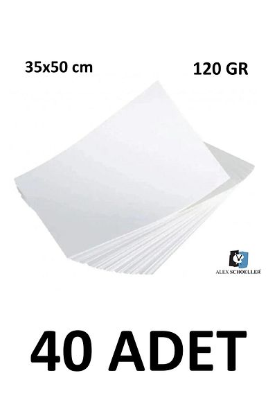 KESKİN COLOR Schoeller 40 Pieces of Un-Woven Painting Paper - 35x50 cm, 120 gr