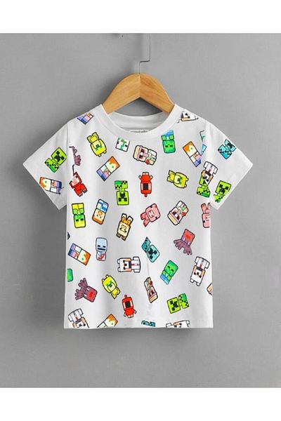 Machetta Tricou pentru copii oversize imprimat cu personaje de joc pentru copii