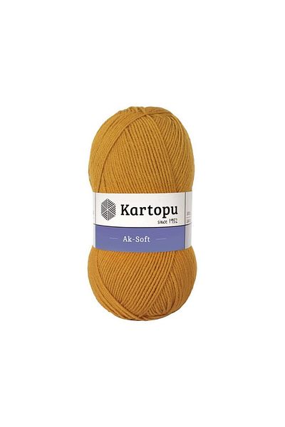Kartopu Aksoft K313 Model Mustard Yellow Knitting Yarn