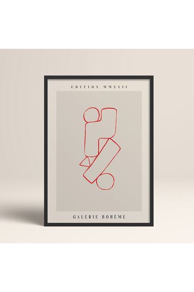 HOMEPACK Tablou cu rama din lemn negru Poster cu rama Decor artistic modern d...