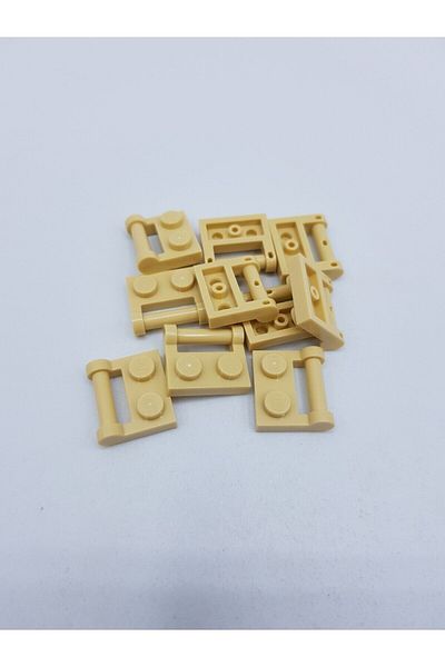 LEGO Custom Moc Accessory Plate Modified 1 X 2 Horizontal Bar Tan Flat Brick 4 Pieces Will Be Sent
