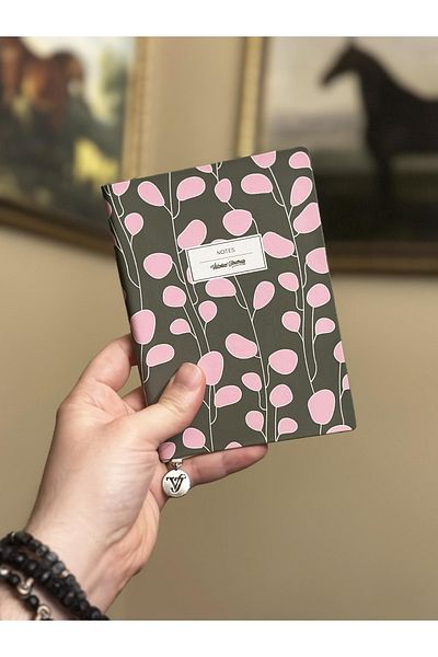 Victoria's Journals غطاء مرن من الجلد النباتي Smyth Flexy Art 192 ورقة مقاس A6 80 جرامدفتر ملاحظات مبطن