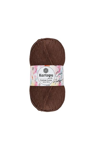 Kartopu Cotton Love Βαμβακερό πλεκτό νήμα Amigurumi K818 Σκούρο καφέ