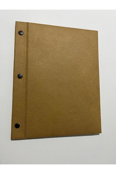 SRN Beige A/5 2 Leaf (PVC) Polypropylene Fabric (Fiber) Menu Container
