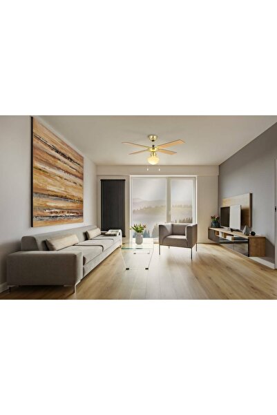 Eglo Aydınlatma 35123 "FORTALEZA" 106,6 Cm Çapında Çelik Tavan Vantilatörü Çe...