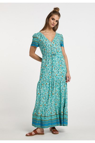 USHA FESTIVAL Maxikleid a karnea Blumenprint