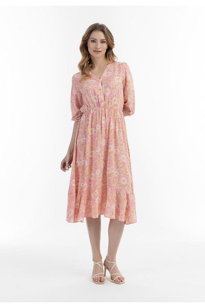 USHA Blumenprint Midikleid