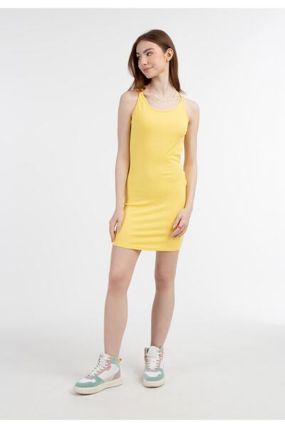 myMo Blonda Minikleid și Rippstrick