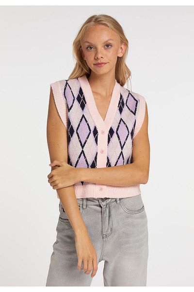 myMo Strickweste Blond - Relaxed Fit