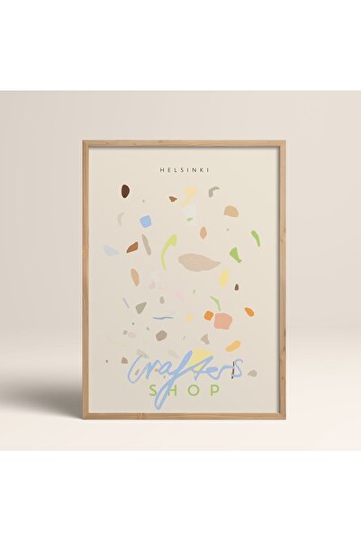 HOMEPACK Doğal Ahşap Çerçeveli Tablo Çerçeveli Poster Sanatsal Modern Duvar D...