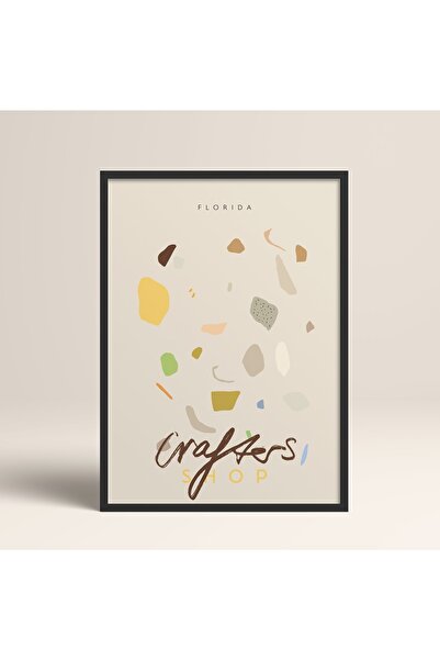 HOMEPACK Crna slika u drvenom okviru, uokviren poster, umetnički moderni zidn...