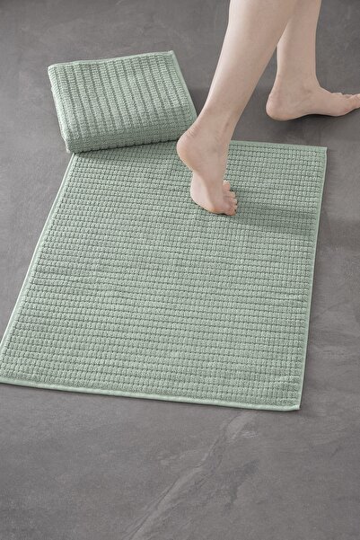 COTTONMANIA Penta Bathmat 303 - Yeni Trend, 50x75cm. 2ad. Premium Ayak Havlus...