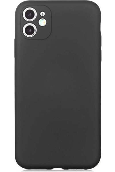 Case 4U Iphone 11 Kılıf Kamera Korumalı Içi Kadife Logosuz Mara Lansman Silinebilir Kılıf Siyah