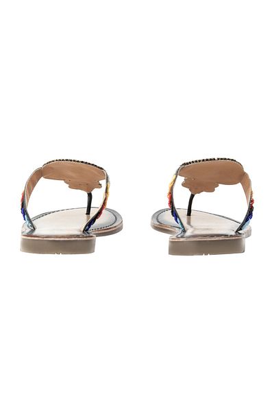 USHA FESTIVAL Sandalen mit Perlenstickerei Rakata
