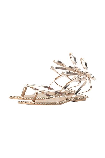 Faina Sandalette - Gold - Flacher Absatz