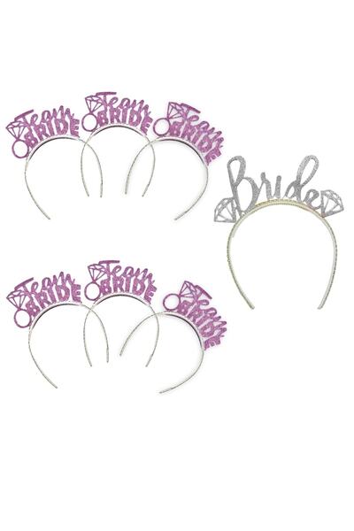 Azebu مجموعة تاج العروسة وصيفة العروس، مجموعة العروس، مجموعة تاج العروسة والعروس