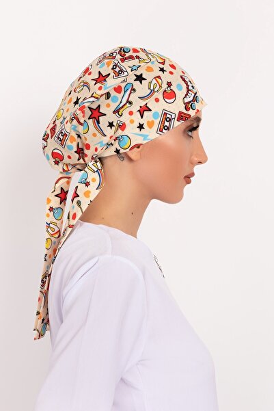 Nur Medikal Giyim 90'lar Desenli Tesettür Doktor Hemşire Hastane Aşçı Cerrahi Bone