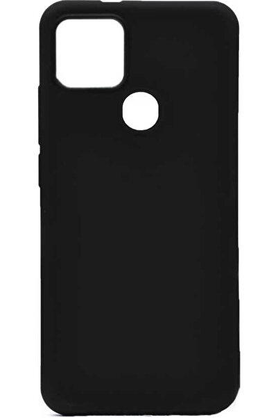 Case 4U Oppo A15 Kılıf Mat Renkli Yumuşak Kalın Sağlam Silikon Kılıf Biye Siyah