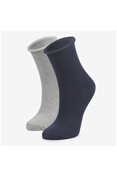 Bolero 2'li Roll Top Lastiksiz Organik Çorap