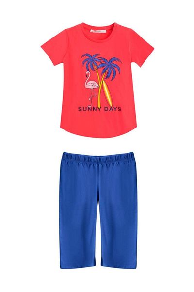 ROLY POLY Girl's Red Capri Suit