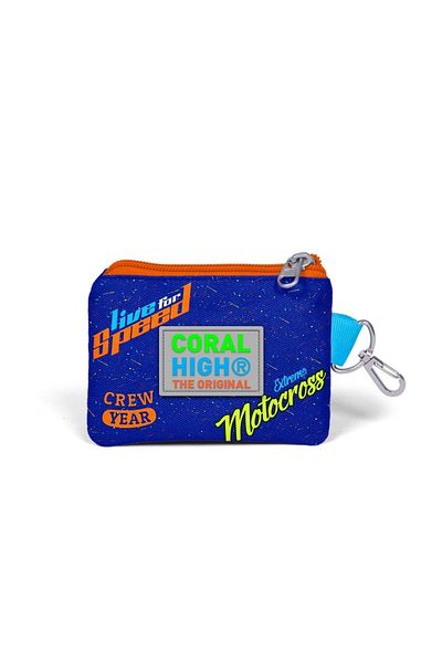 Coral High Kids Highlighter Yellow Saks Motorcycle Patterned Coin Bag 21842