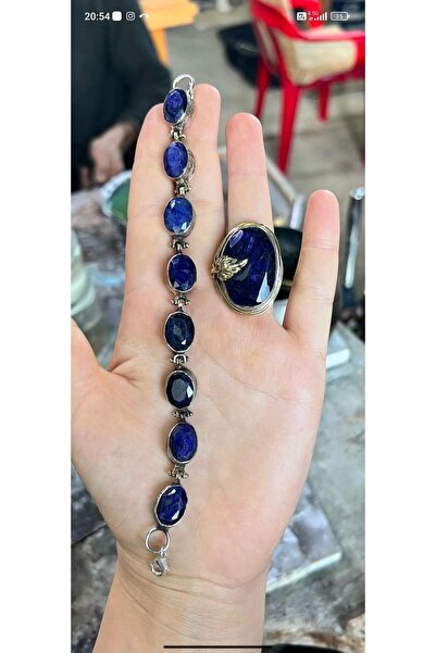 Gümüşhanesi Safir Taşlı Bileklik Ve Yüzüğümüz