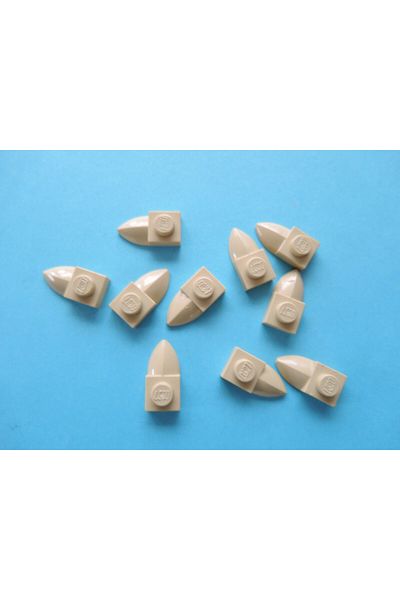 LEGO Original Custom Moc Accessory Plate Modified 1 X 1 Tan Horizontal Tooth Flat Brick 6 Pieces Will Be Sent