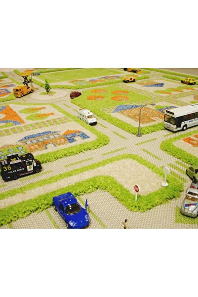 İVİ 134 x 180 cm Yeşil Trafik 3 Boyutlu Oyun Halısı 121MD033YE13183