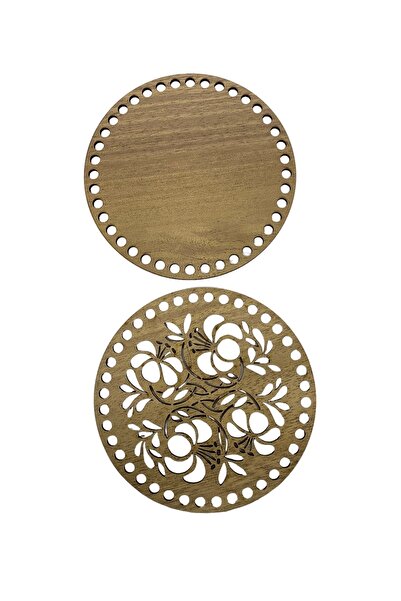 aladepo Ξύλινη Βάση Καλαθιού 15 εκ. Ανοιχτή Δρυς Διπλή Όψη 3 mm MDF