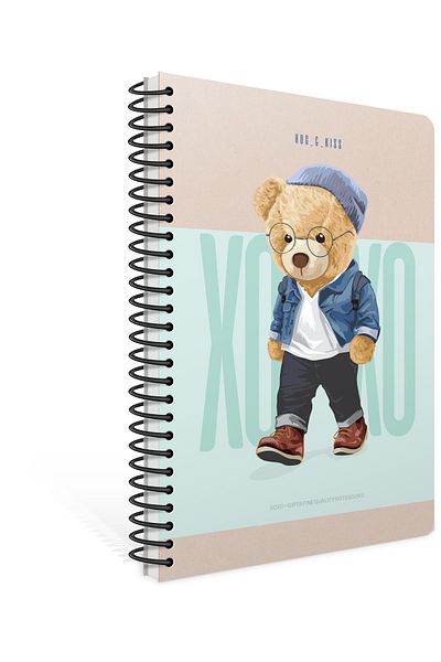 Gıpta Xoxo 17x24 Spiraled Lined Hard Cover Notebook 120 Sheets