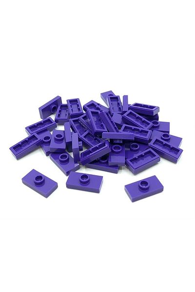 LEGO Custom Accessory Plate Modified 1 X 2 Jumper Purple Flat Tile Brick 8 Pieces to Send
