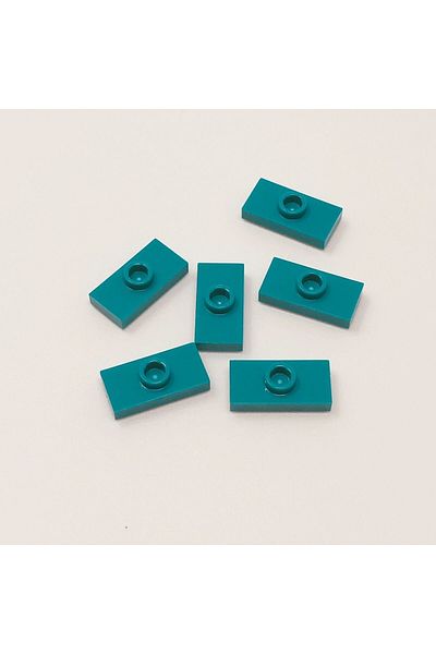 LEGO Original Moc Accessory Plate Modified 1 X 2 Jumper Turquoise Flat Tile Brick 4 Pieces Will Be Sent