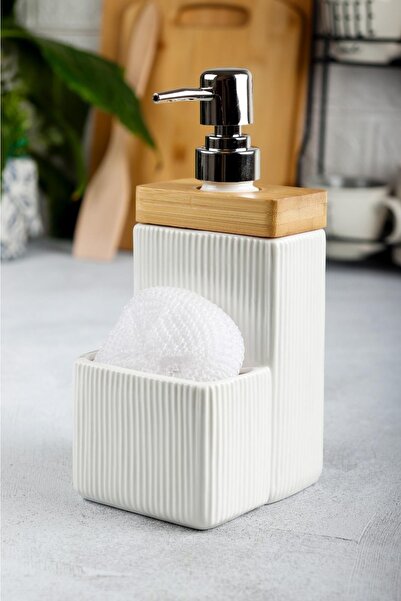 HOMENIVA Tamara Porcelain Liquid Soap Dispenser