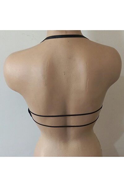 Manken Arkası Şeffaf Straplez Yarım Dolgulu Balenli Sütyen