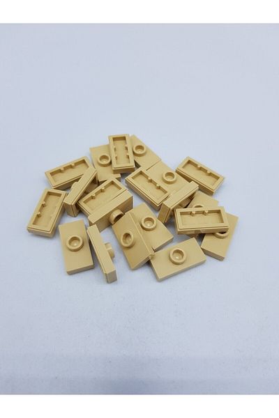 LEGO Original Moc Accessory Plate Modified 1 X 2 Jumper Tan Flat Tiles Brick 6 Pieces Will Be Sent