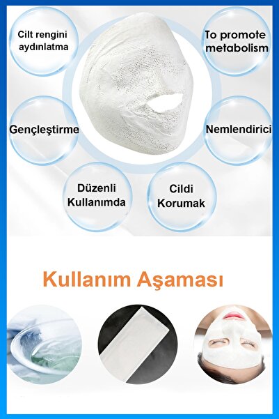 Uniquem Mumya Maske Alçı Maske Beyaz Alçı Maskesi 1 Set Uygulama The Mummy Mask