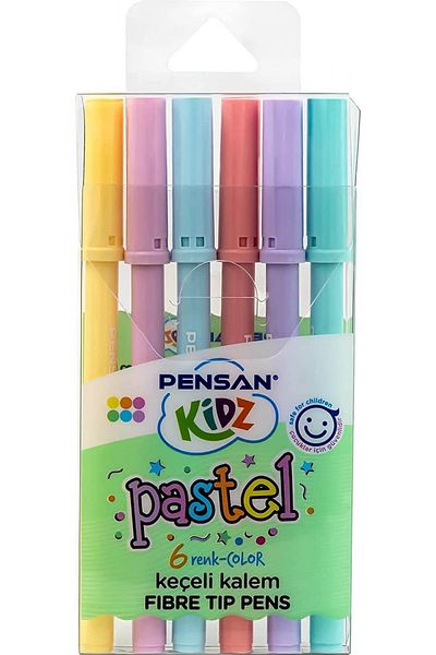 Pensan Kidz Pastel And Neon Felt Tip Pen 6 Colors