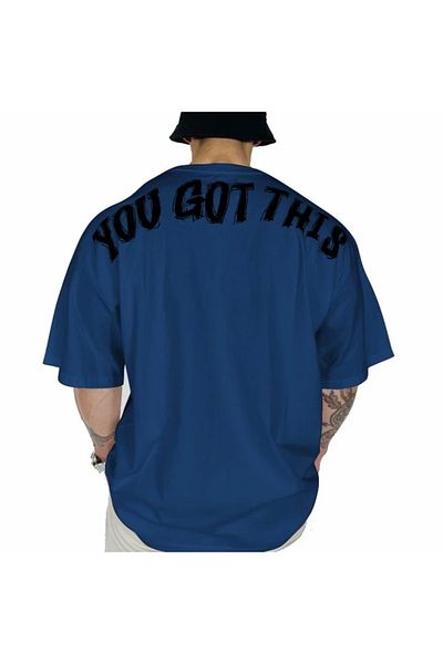 PUNIX Large Size Special Production You Got That Back Printed 100% Cotton Oversize Men's T-shirt