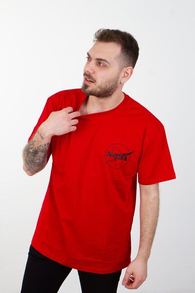 EMKA GİYİM Оверсайз футболка з принтом NASA, 100% бавовна