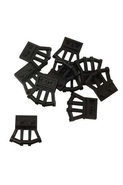 LEGO Original Accessory Plate Modified 1 X 2 Special Bar Bumper Train Black Flat Brick 6 Pieces Will Be Sent