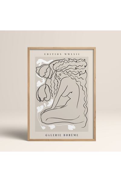 HOMEPACK Slika u prirodnom drvenom okviru, uokviren poster, umetnički moderni...