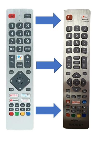 Sharp Deste Elektronik Android 4k Smart 43bl6e 43bn2ea Tv Kumandası Orjinal Ürün