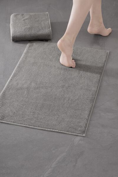 COTTONMANIA Pana Bathmat 404 - Yeni Trend, 50x75cm. 2ad. Premium Ayak Havlusu...